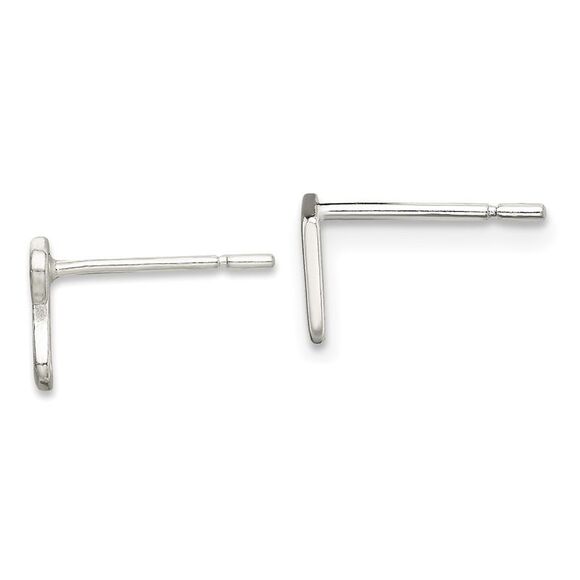 Kazi Luxury Sterling Silver Polished Left and Right Music Notes Post Earrings - Picture 3 of 4